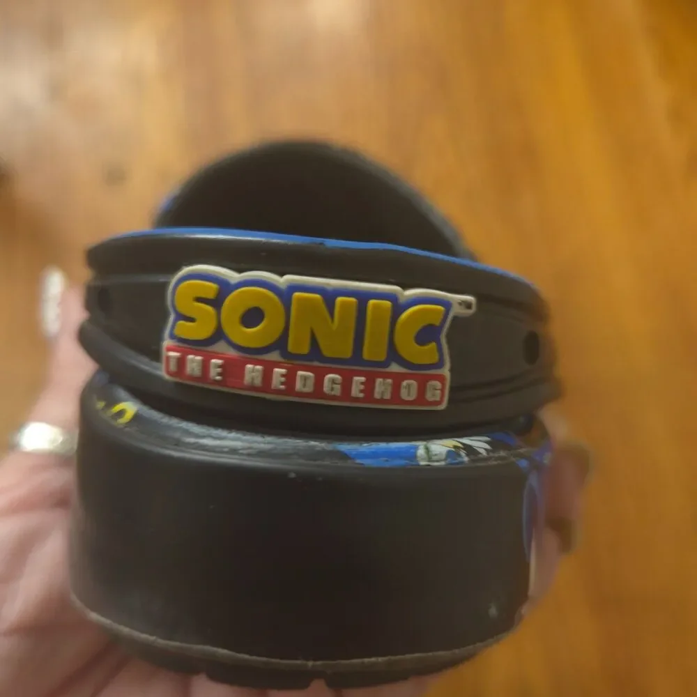 Crocs Sonic the Hedgehog Classic Clogs Kids C11 Blue Jibbitz Tails Sega